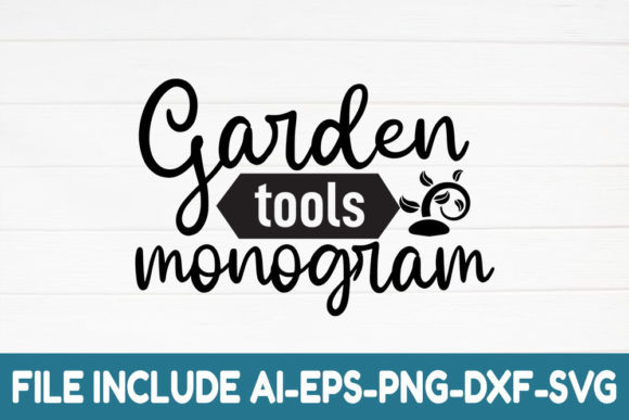 Garden Tools Monogram: A Designer’s Stitch Test